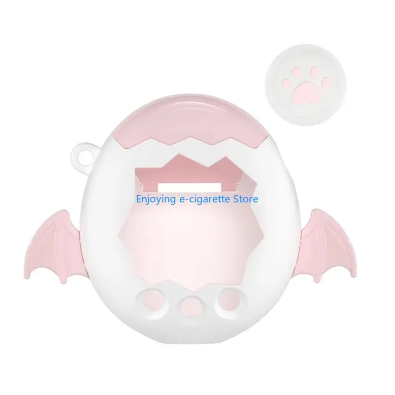 Rigid Shell Cover Set for Handheld Game Device, Matching Button Cap, Open Front View and Carry Hole for Desk Carry Y4QF