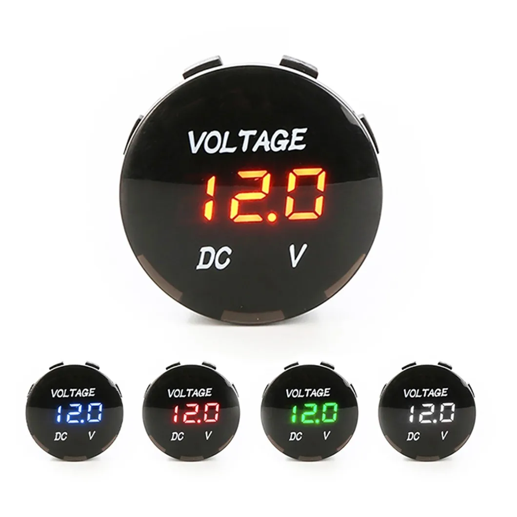 ABILKEEN DC5~48V Vehicle Mounted Digital Voltmeter High Brightness LED Digital Display Voltmeter Accurate Reading
