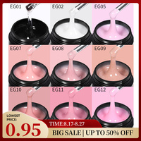 BORN PRETTY 30ml Milky White Hard Gel Jelly Nail Extension Gel Nail Polish Clear Acrylic Nail Color Soak Off UV Construction Gel