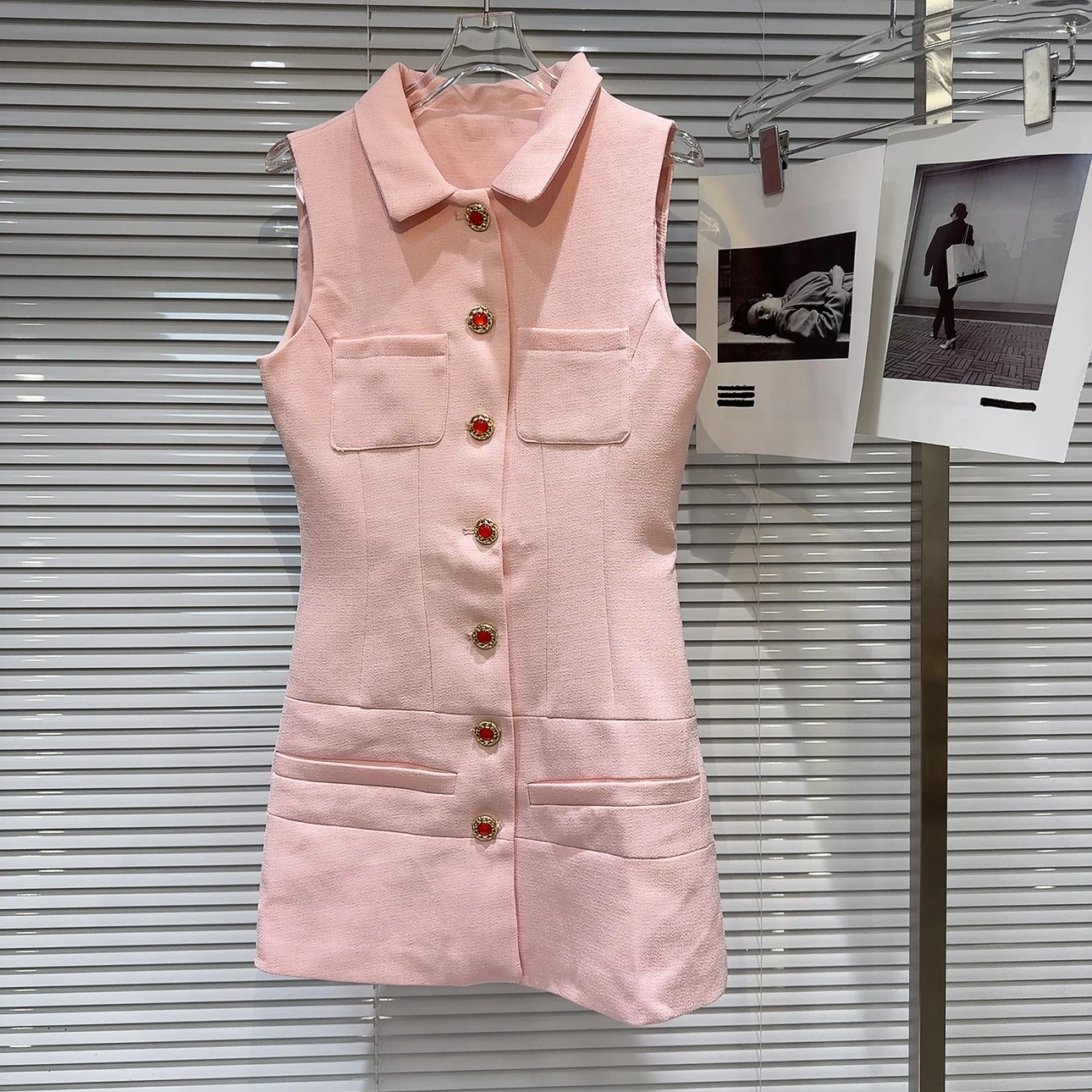 Lente 2026 Nieuwe Sle Small Fraance Sle Vest Dr Dames Ele Lady Diamond Design Geen merk Faionable Summer Dr