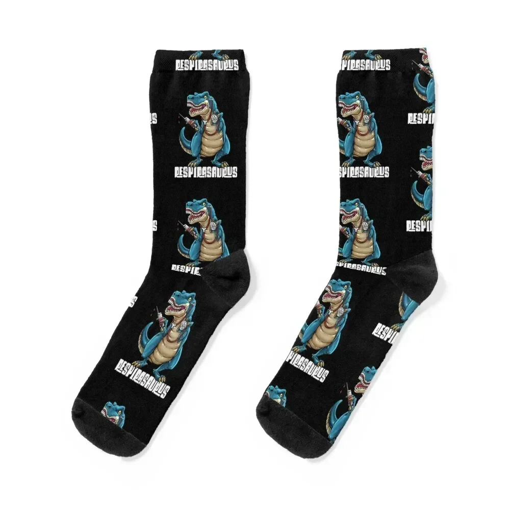 

Respiratory Therapist Dinosaur T-Rex Socks cartoon Climbing compression summer Man Socks Women's