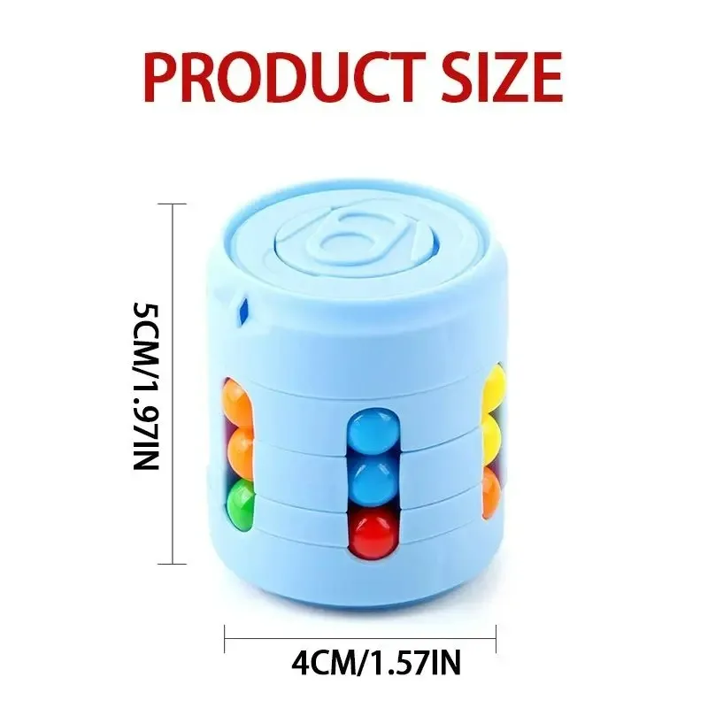 ลูกปัดสีสันสดใสสำหรับเด็กและผู้ใหญ่ ของเล่นหมุนนิ้วคลายเครียด ฟังก์ชั่นหลากหลาย