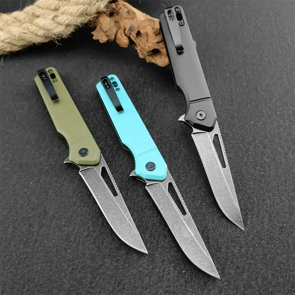 BK 239 Pocket Folding Knife Black Stonewashed Survival Knife Nylon Fiber Handle Outdoor Tactical Survival Knives Camping Tool