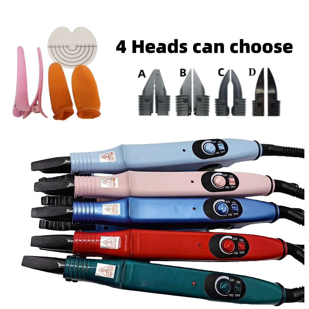 611B,2025 Nuovi strumenti per incollare la cheratina del ferro per l'estensione dei capelli Fusion, temperatura regolabile Il miglior ferro per l'estensione dei capelli con punta 611B