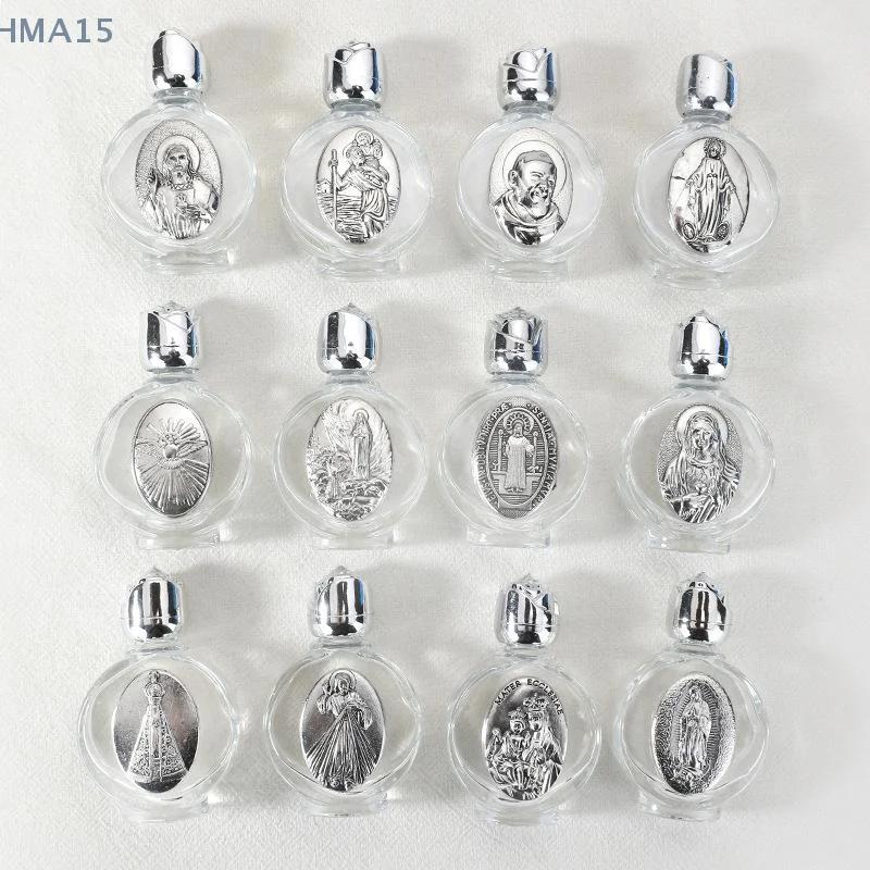 Empty Holy Water Jesus Bottle Religious Bottle Christian Baptism Supplies Refillable Portable Cosmetic Packaging Empty Bottle