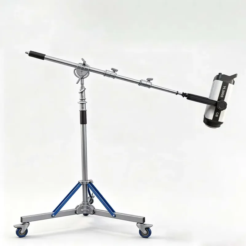 Heavy Duty Stainless Steel Camera Tripod 3.3M Extended Professional Photography Stand with Universal Wheel Portable