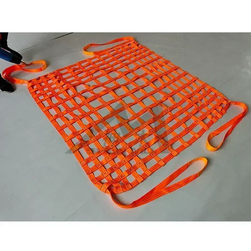 Bulk Cargo Loading And Unloading Transfer Hoisting Net Marine Lifting Net Wharf Mesh Flat Sling Fall Protection Size 1m 1.5m