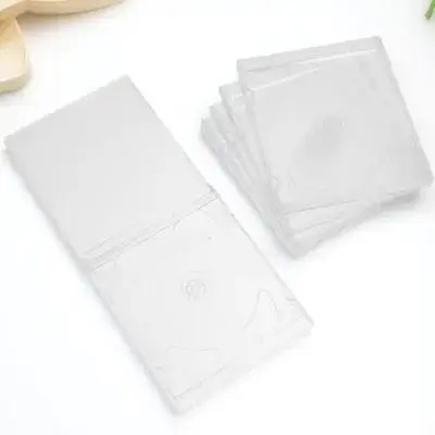 

6 Pcs CD Case Plastic Sleeves Display Jewel Double Cases Bracket Dvd Holders Storage Round
