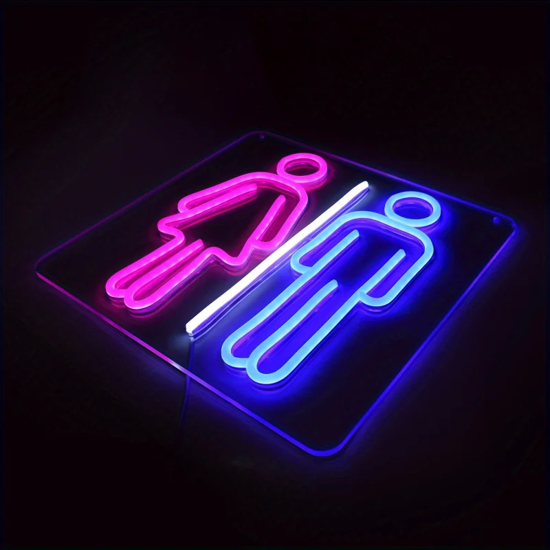 Toilet Sign Neon Wall Decoration Neon BedroomLEDBusiness Sign Suitable for Washroom Christmas Bar Public Places Unique Gift for