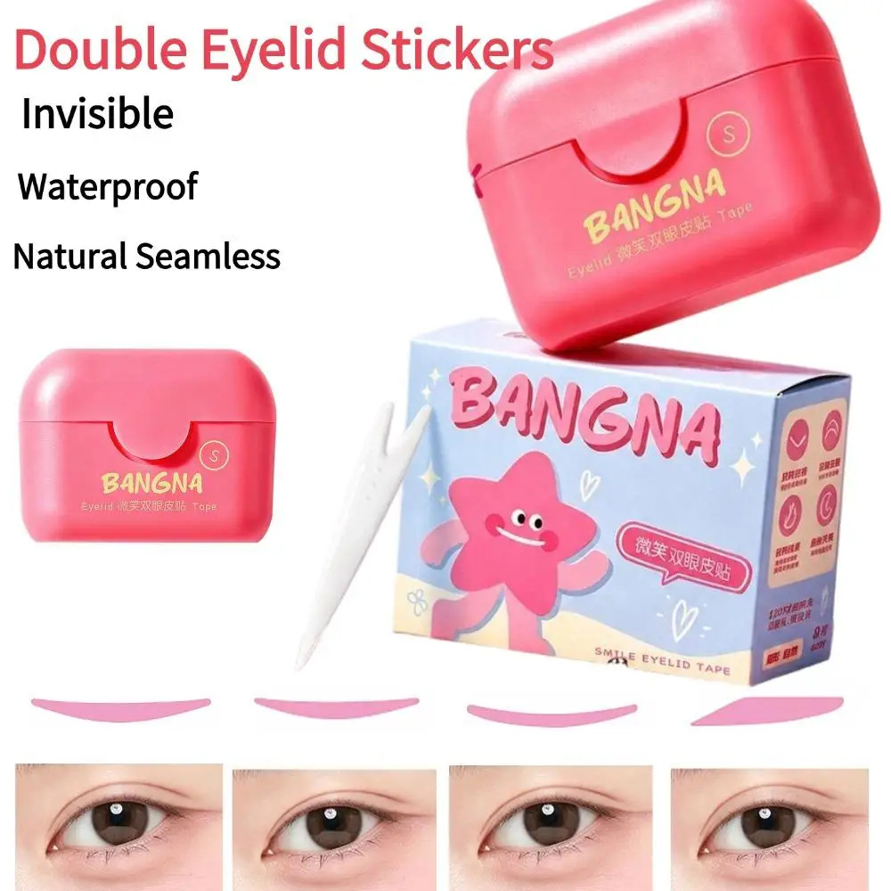 4 Stylss Invisible Double Eyelid Stickers Natural Seamless Eyelid Stickers with Fork Tool  Waterproof Eye Makeup Tools