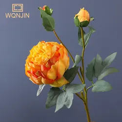 1PC Artificial Flowers Bouquet Beautiful Silk Peony Wedding Home Table Decor Arrange Fake Plants Valentine's Day Present