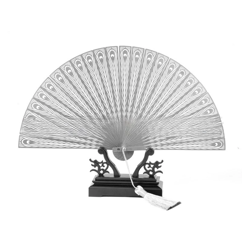

Full metal kung fu fan exercise stainless steel folding fan, men play with steel fan