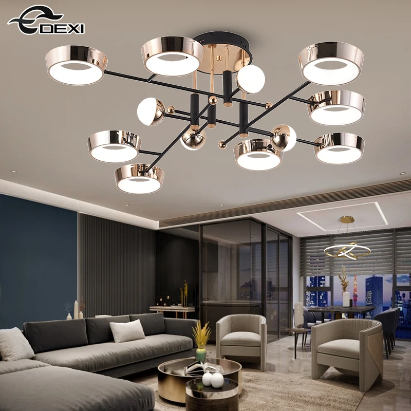 Nordic Living Room Hanging Pendant Ligh Parlour Bedroom Ceiling Light Kitchen Room Decoration lamp  LED Home Light 3-Color Light