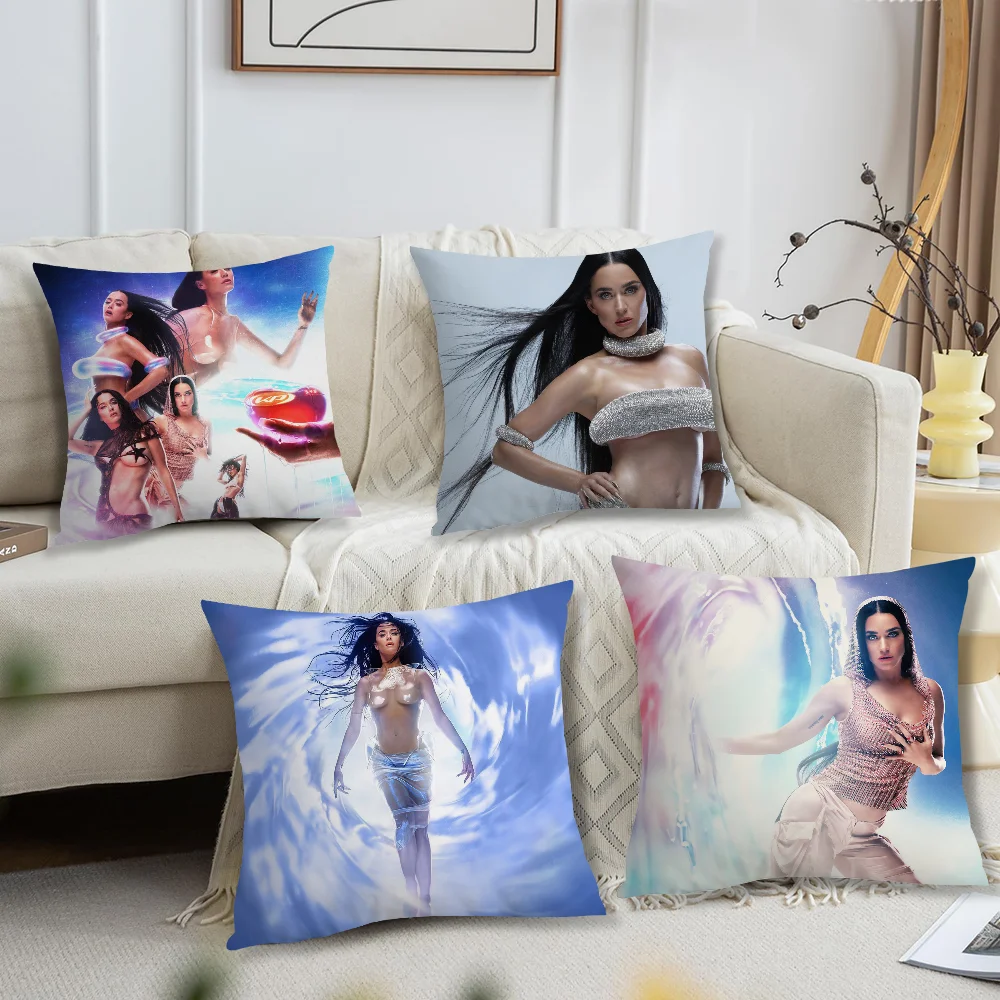 Singer K-Katy P-Perry 143 Pillow Case Square Cushion Room Bedroom Headboard Sofa Living Backrest Car Accessories Nap Time