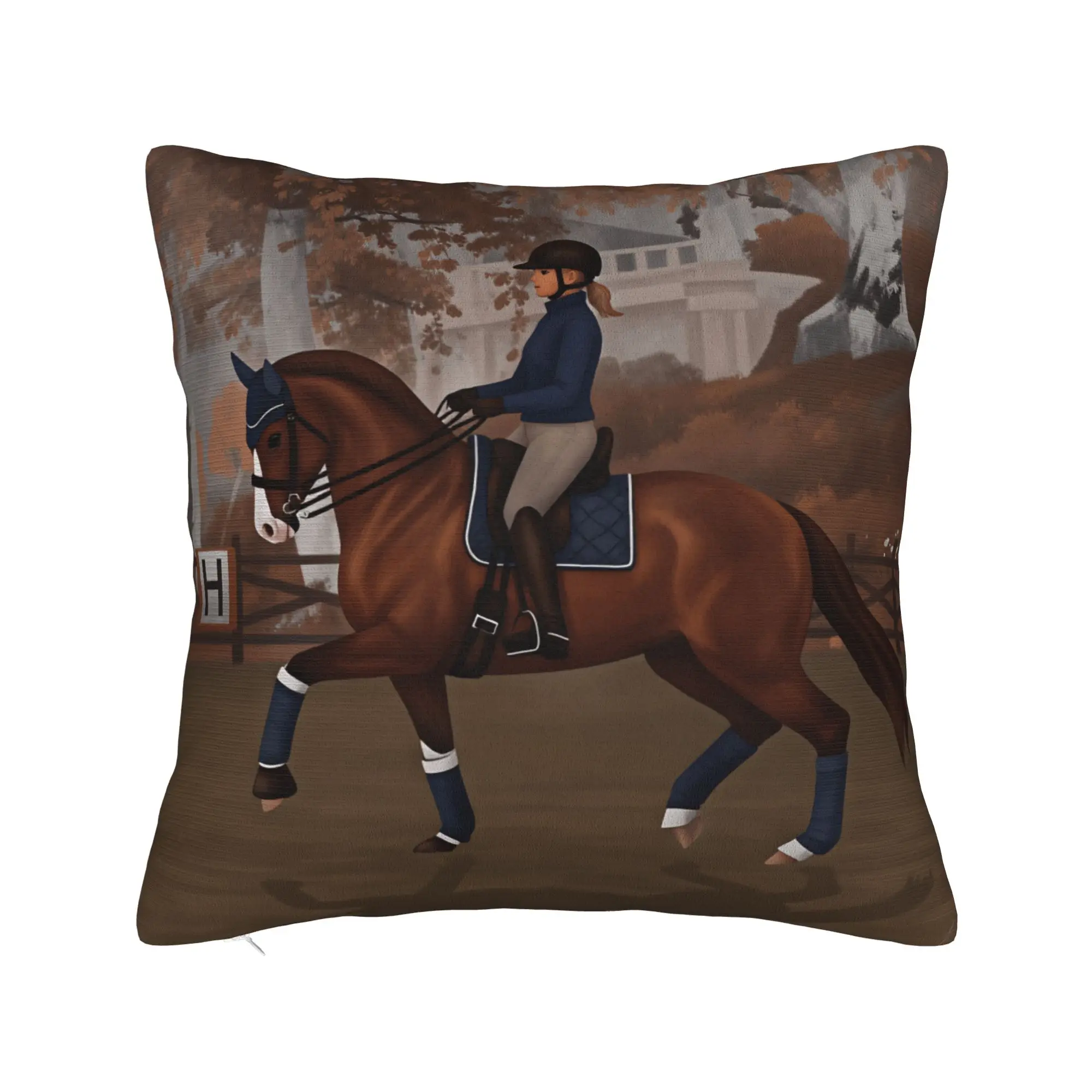 Equestrian Pillow Case  Kawaii Pillow Cover Design Pillowcases For Sofa Bedroom Home Decor