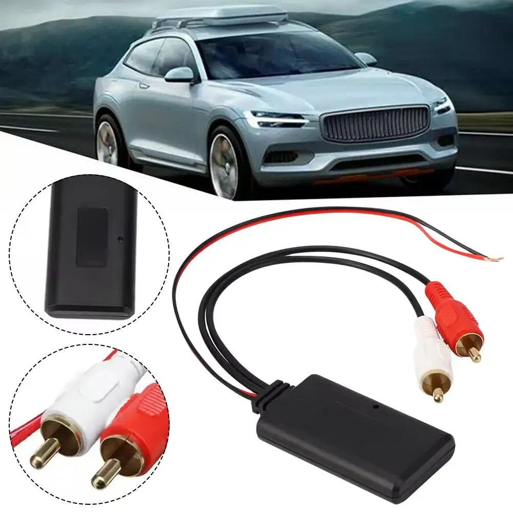 Автомобильный беспроводной модуль приемника Bluetooth для интерфейса 2RCA, кабель AUX, адаптер HIFI, звук, музыка, аудио, стереоприемник N0I0