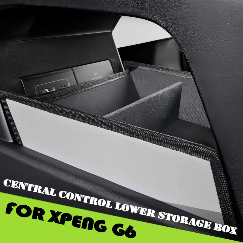Car Central Control Lower Storage Box Fit for Xpeng G6 2022-2025 Modified Heightened Storage Box Car Interior Accessories