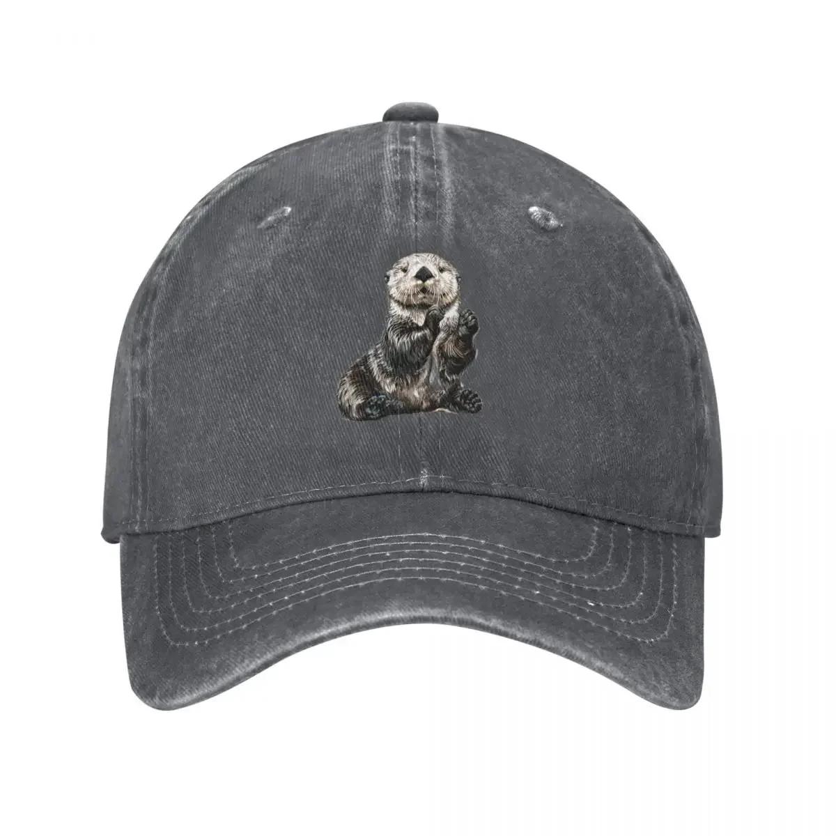 

Sea Otter Waving Hello Baseball Cap Hat Luxury Brand |-F-| Designer Hat Icon Luxury Woman Men's