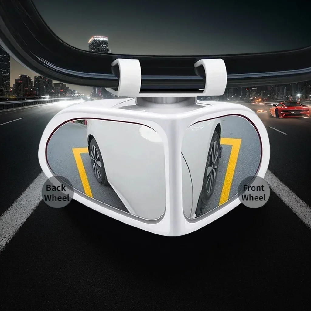 

1 Pair Car Blind Spot Mirrors with 360° Adjustable Double-Sided Wide Angle Front Wheel Auxiliary Rearview Mirrors