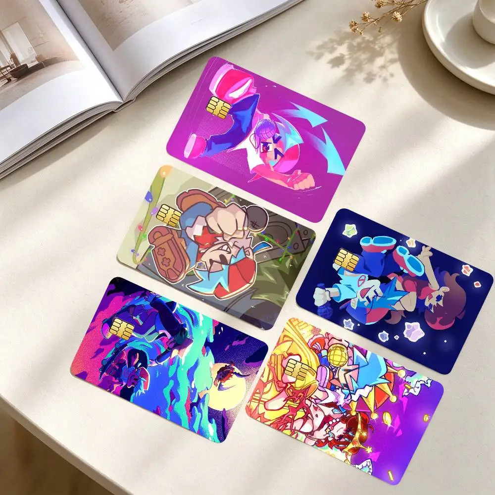 F-Friday Night Funkin Rhythm Game  Credit Card HD Stickers Small Chip Waterproof Sticker Game Card Decal Gift