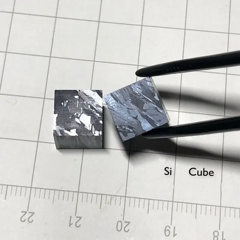 Silicon Element Cube with Lettering, Metallographic, 10mm, 6N