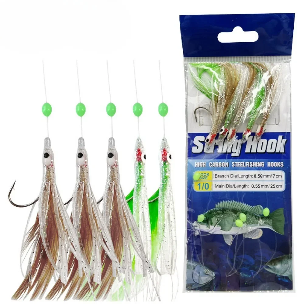 

Chicken Feather String Hook Shi Hang Fishing Group Sea Fishing Luya Luminous Bionic Octopus String Hook Fishing Hook Sport