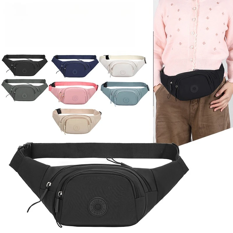 

Lightweight Women's Outdoor Chest Bag – Rainproof Nylon Waist Pack for Hiking Running & Sports Use