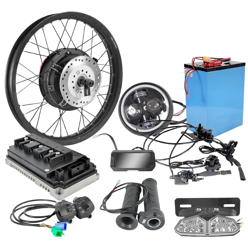 8000w 12kw Rear Hub Motor Fast Electric Motorcycle Conversion Kit Lithium Motorcycle