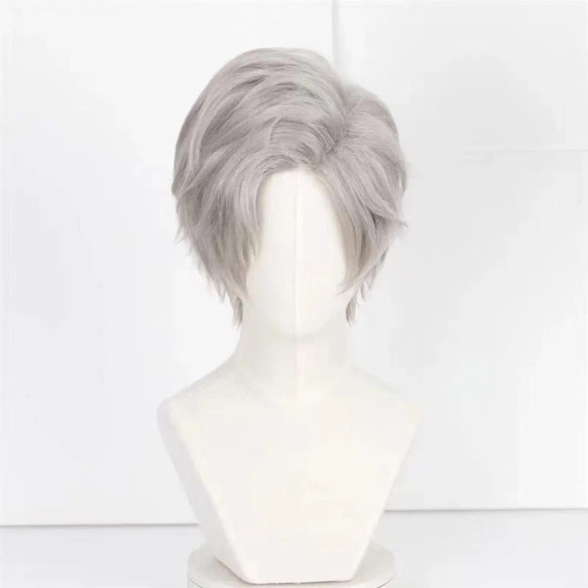 Peluca corta de cosplay para Qince Love y Deepspace, base de red rosa con corona esponjosa en stock ahora