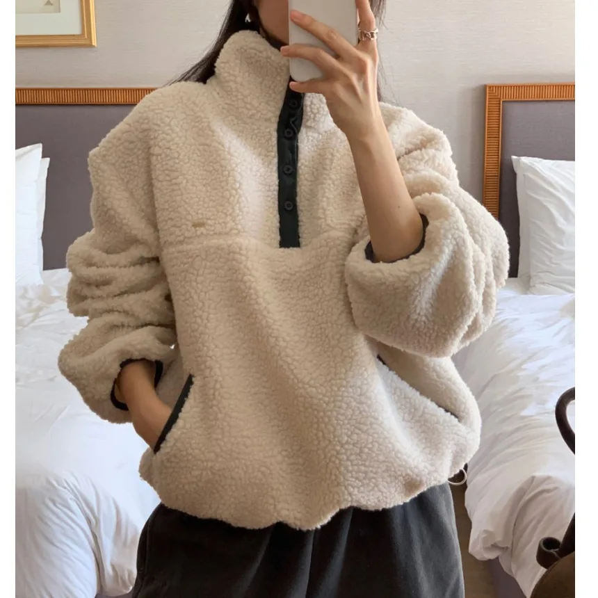 سترة نسائية كبيرة الحجم Fce Jaet دافئة متعددة الاستخدامات غير رسمية Sle Dongdaemun Ins خريف شتاء جديد وصول ملابس الشارع #2