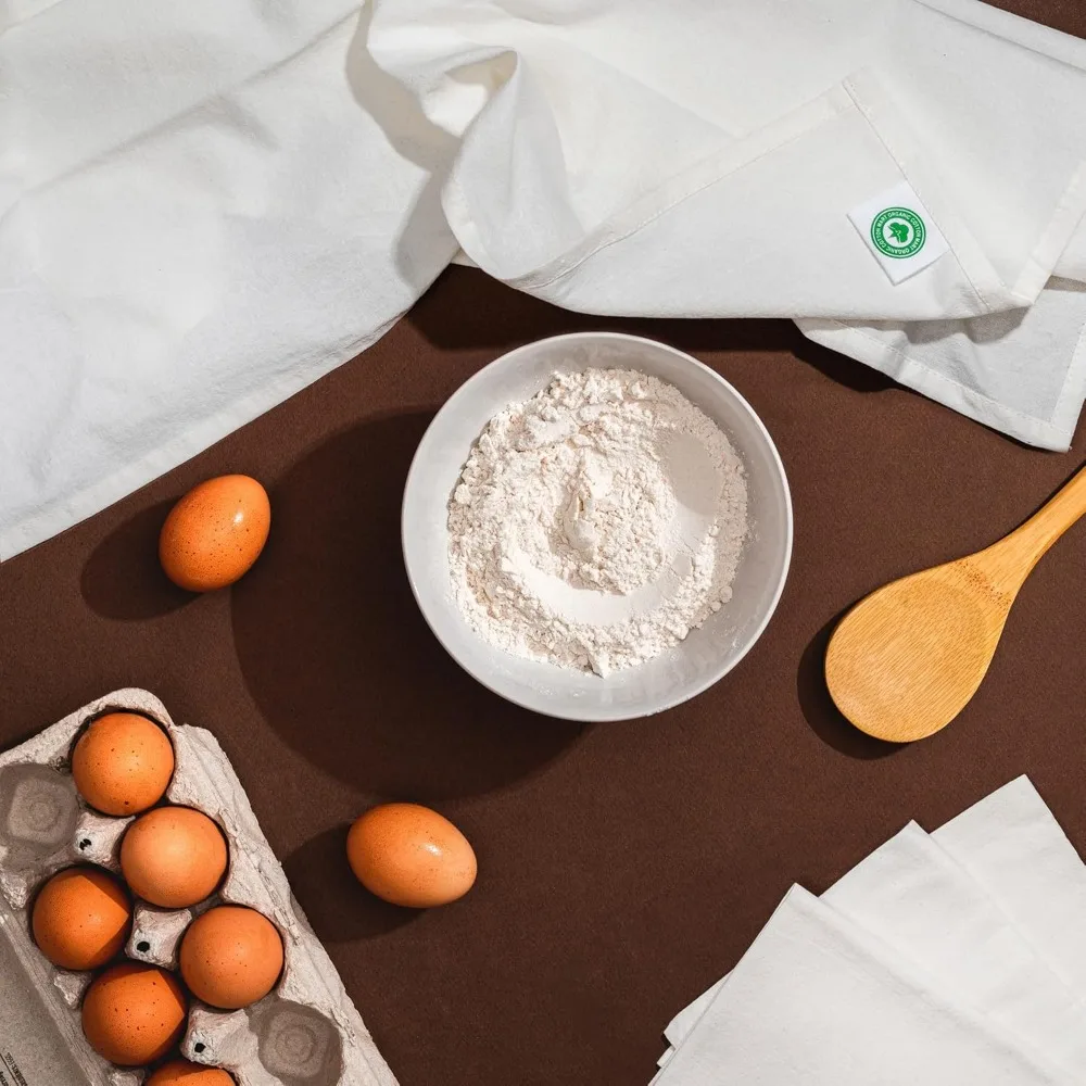 Toallas de cocina para saco de harina, paquete de 50, sin blanquear, totalmente natural, 100% algodón, toallas para saco de harina a granel, sin tóxicos y sin teñir