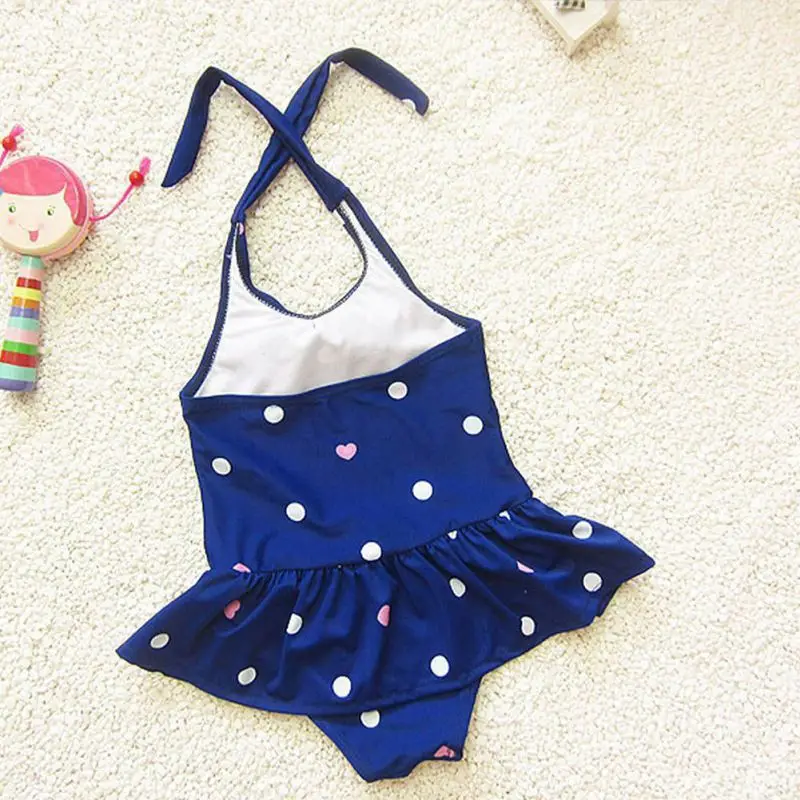 Baby Girls Swimwear Girls Beach Swimsuit One Pieces Swimming Suit Children Bodysuits Bow Tie Headband Lovely Kids Swim Clothes