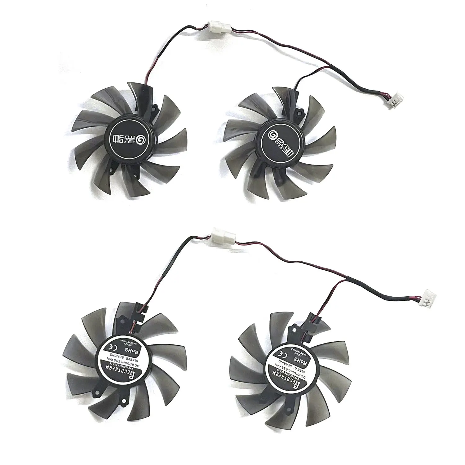 

For Galax KFA2 GTX 1050 1050Ti Herd Graphics Card Cooling Fan New GTX1050TI GPU Fan GA82S2H FD8015H12S 75Mm 4Pin