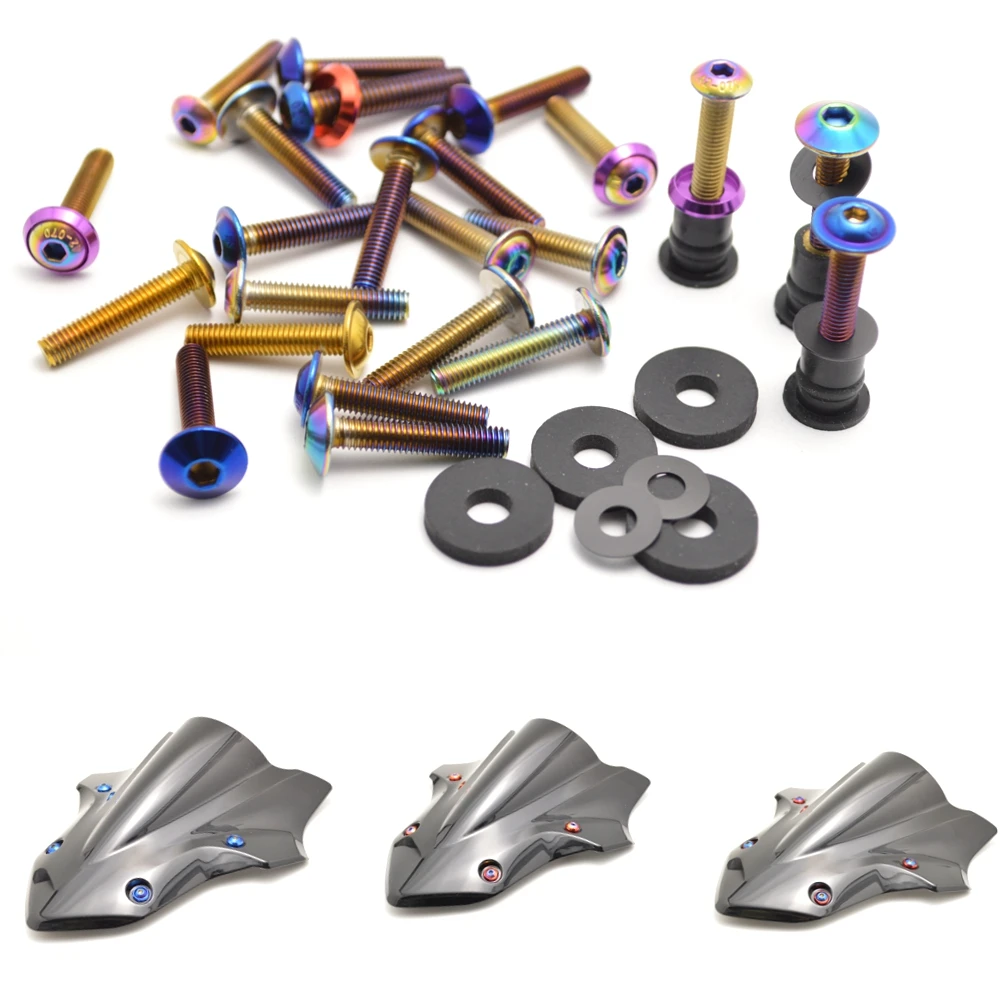 4Pcs Yamaha NVX155 NMAX155 AEROX155 SMAX Windshield Mounting Screws And Nuts Suitable for Yamaha Bikes Accessories