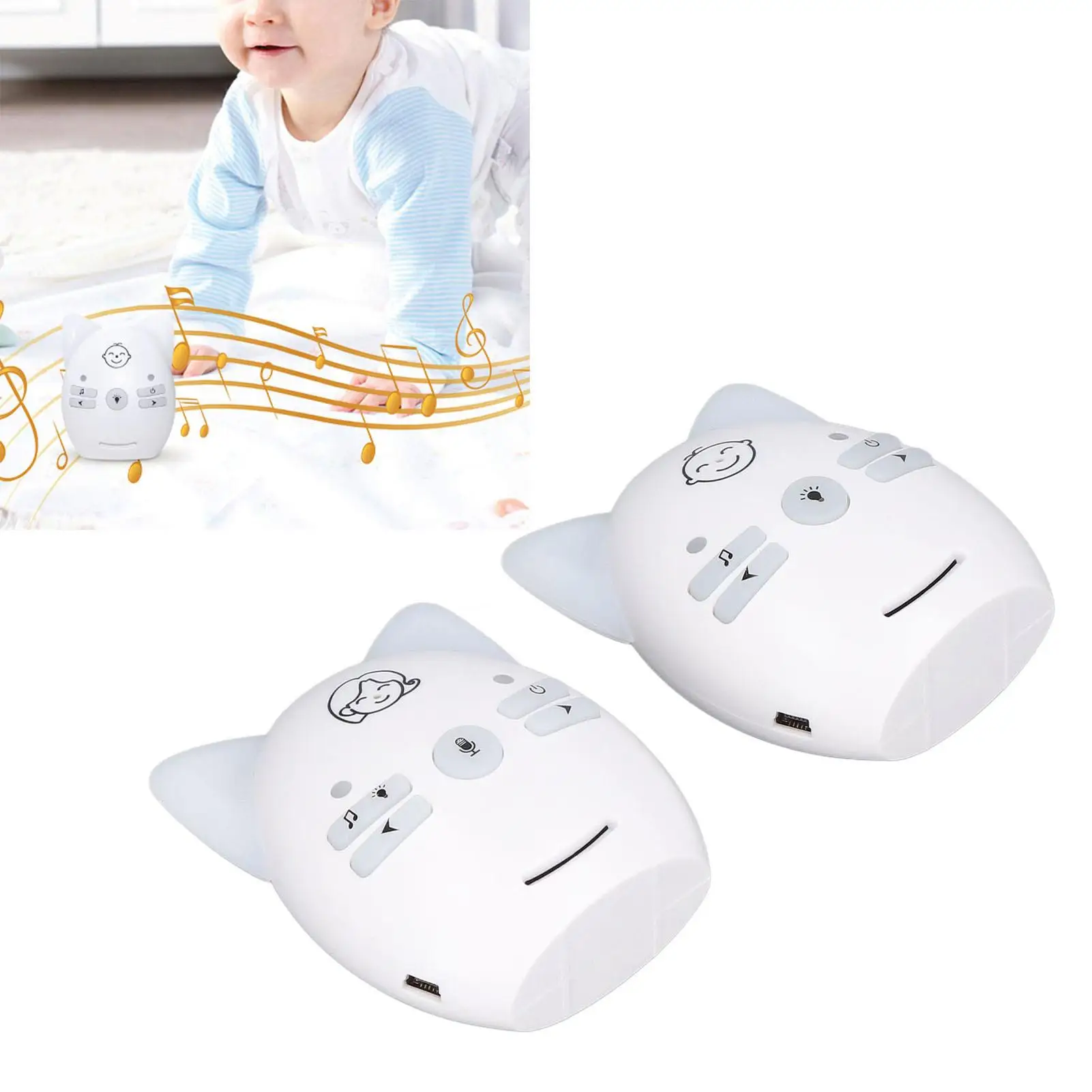 Wireless Baby Monitor 905-925MHz Anti-Interference, Clear Sound, EU Plug 100-240V, ABS 1A for Infants Sleep Support