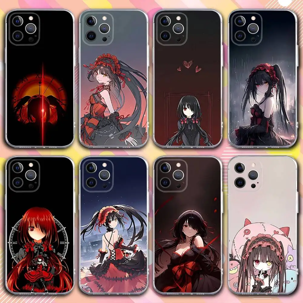 

Phone Case For iPhone 17,16,15,14,13,12,11 Pro,Max,Plus,X,XS,XR,SE4,E Mini T-Tokisaki Anime K-Kurumi Transparent Soft Cover