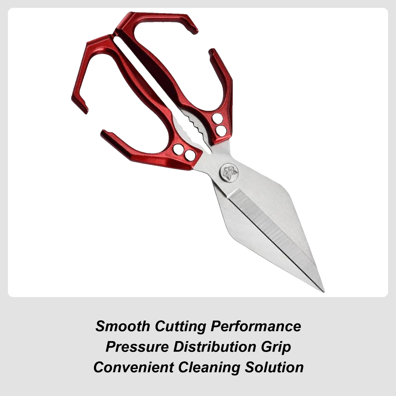 

Кухонные ножницы для еды, ножницы для морепродуктов из нержавеющей стали, кухонные ножницы, сверхмощные утилиты для резки курицы, индейки, рыбы