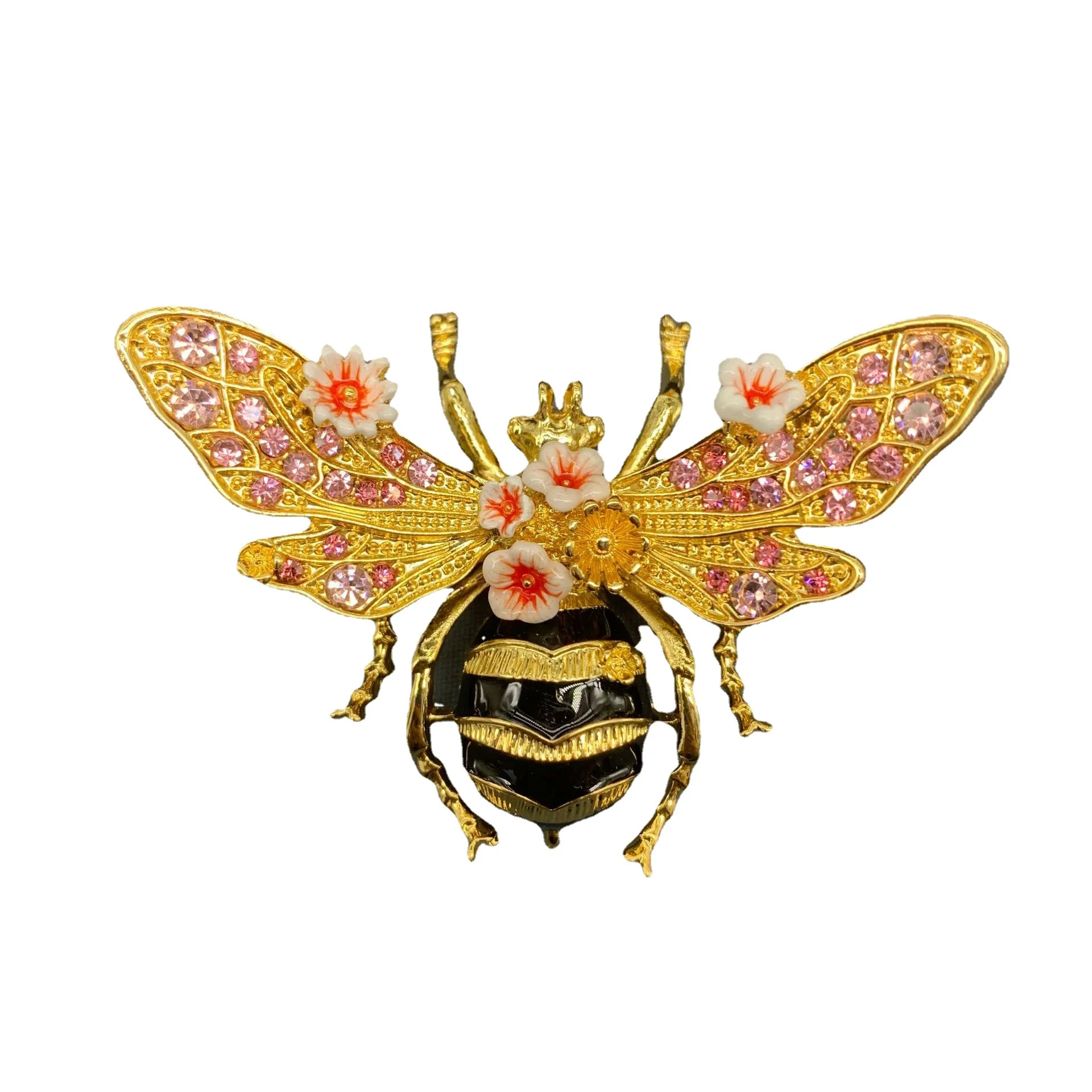 1Pc Enamel Brooch for Women Fox Bee Brooch Inlaid with Cubic Zirconia Enamel Glazing Craft Brooches Costume Jacket Jewelry Gift