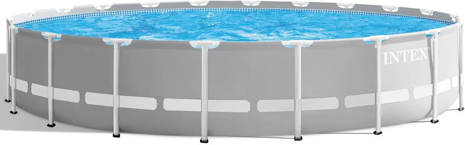 

Prism Frame: Premium Pool Set - 22' x 48'' - above Ground Swimming Pool, Puncture Resistant Material, includes Pump, Ladder