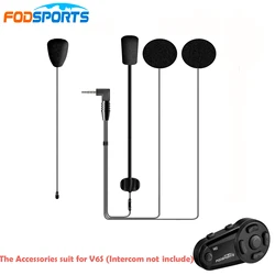 Fodsports-Micrófono de altavoz V6S, accesorios de intercomunicación, micrófono suave, micrófono duro para V6S (intercomunicador no incluido)