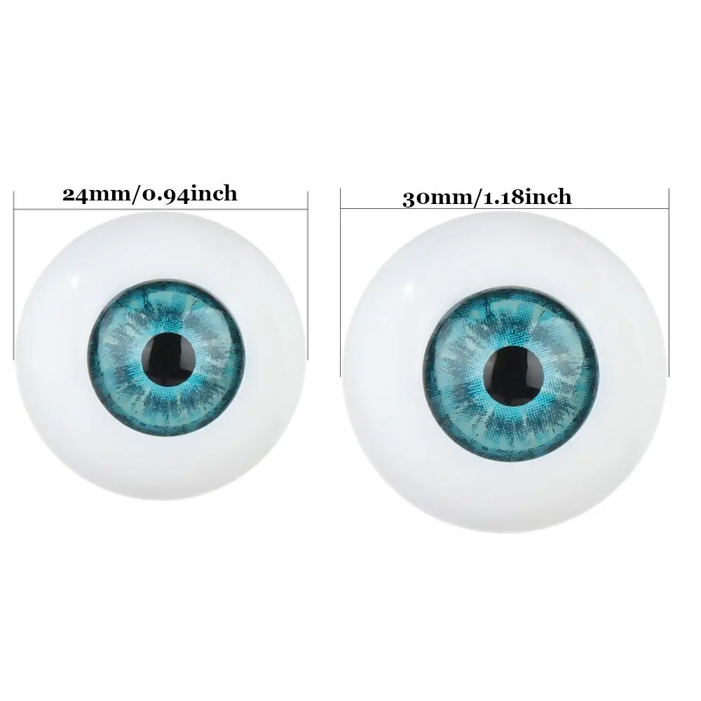 24mm 30mm Blue Brown Green Doll Acrylic Eyes Doll Eyeball For BJD Doll Making Crafts DIY Eyes Accessories Doll Animals Parts