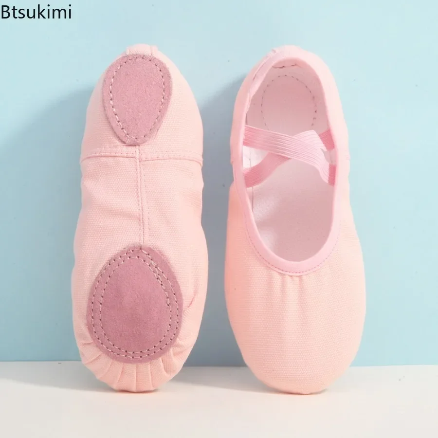 Women Ballet Shoes Canvas Girls Practice Dance Slippers Split Sole Gymnastics Yoga Dancing Shoes Children Adult Ballerina Shoes