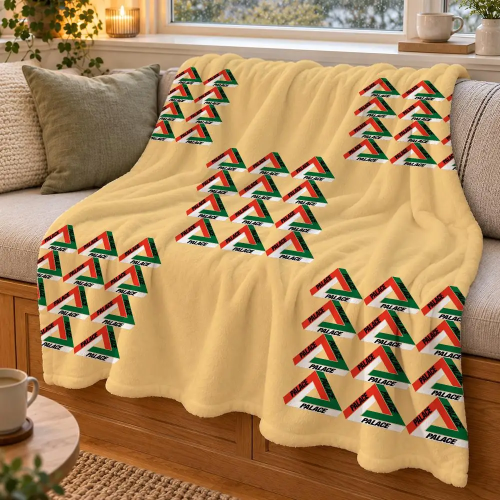 Skateboard P-Palace Throw Double Sided Flannel Throw Blanket Soft Warm Washable Home Decor