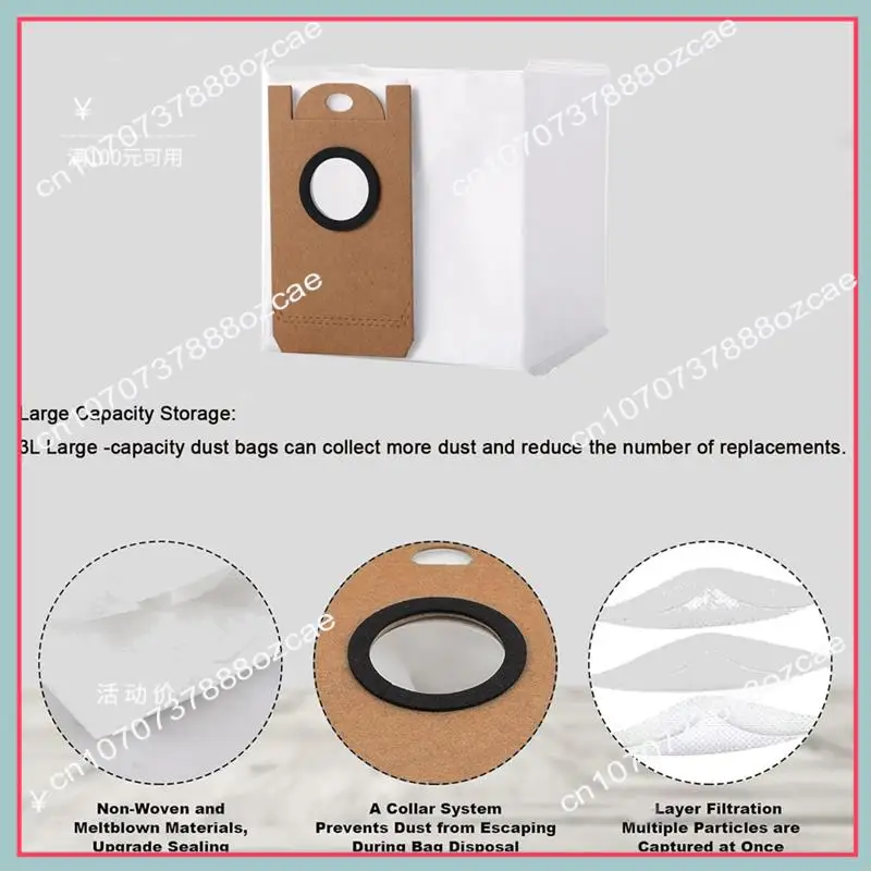 Sacos de pó de substituição a26p para airzeen q6 se/honiture q6/q6 se ihomeovac acessórios para aspirador de pó