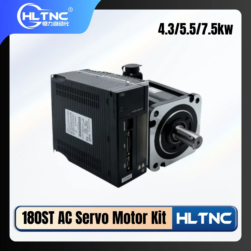 

4,3 кВт, 5,5 кВт, 7,5 кВт, 380 В, 180 мм, 3-фазный серводвигатель переменного тока и комплект двигателя с драйвером T3A, дополнительный тормоз 1500 об/мин, 27/35/48 Нм для станка с ЧПУ