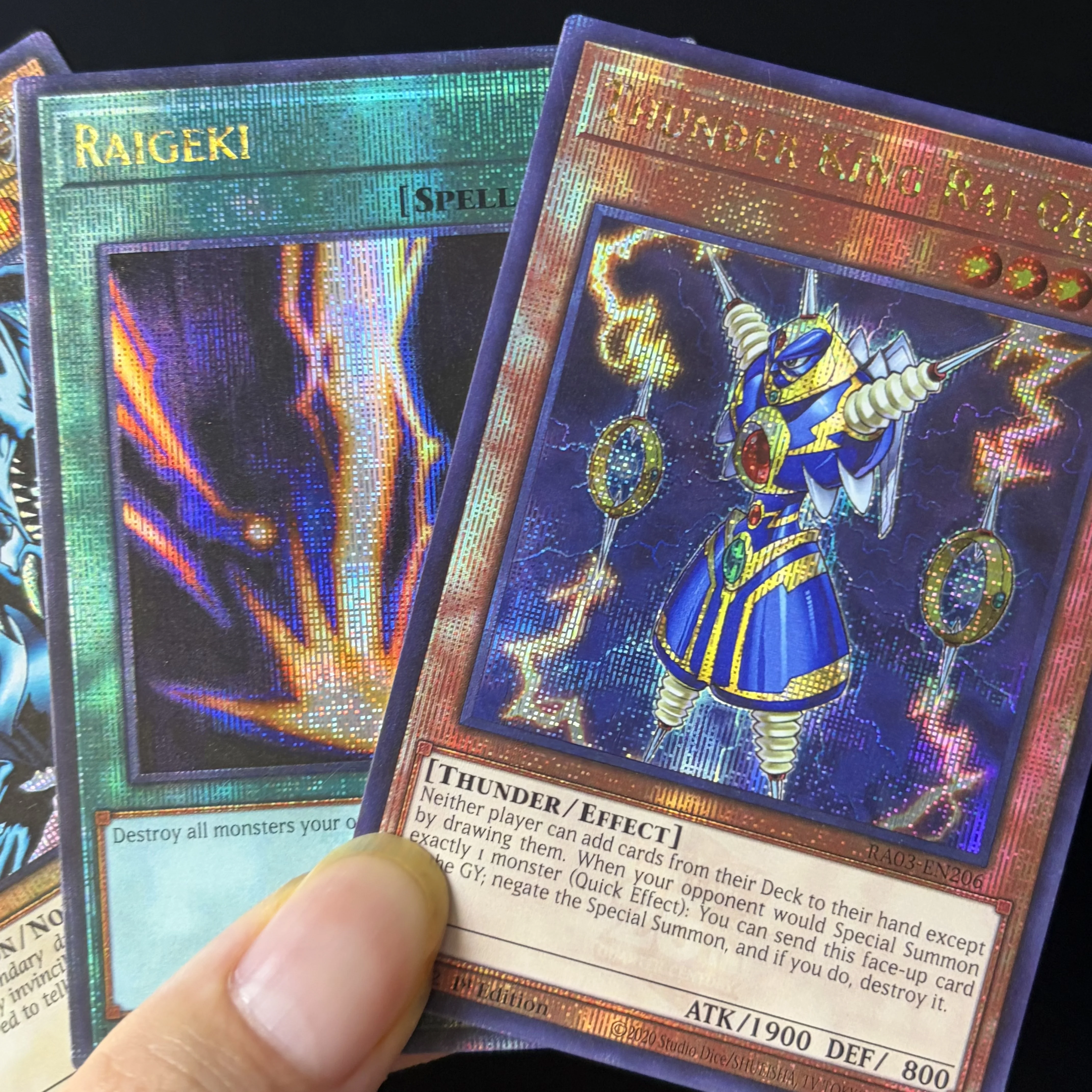 Yu-Gi-Oh 25th Anniversary Quarter Century Bonanza RA03 Series Red-Eyes Black Dragon Raigeki Thunder King Rai-Oh TCG Game Cards view 2