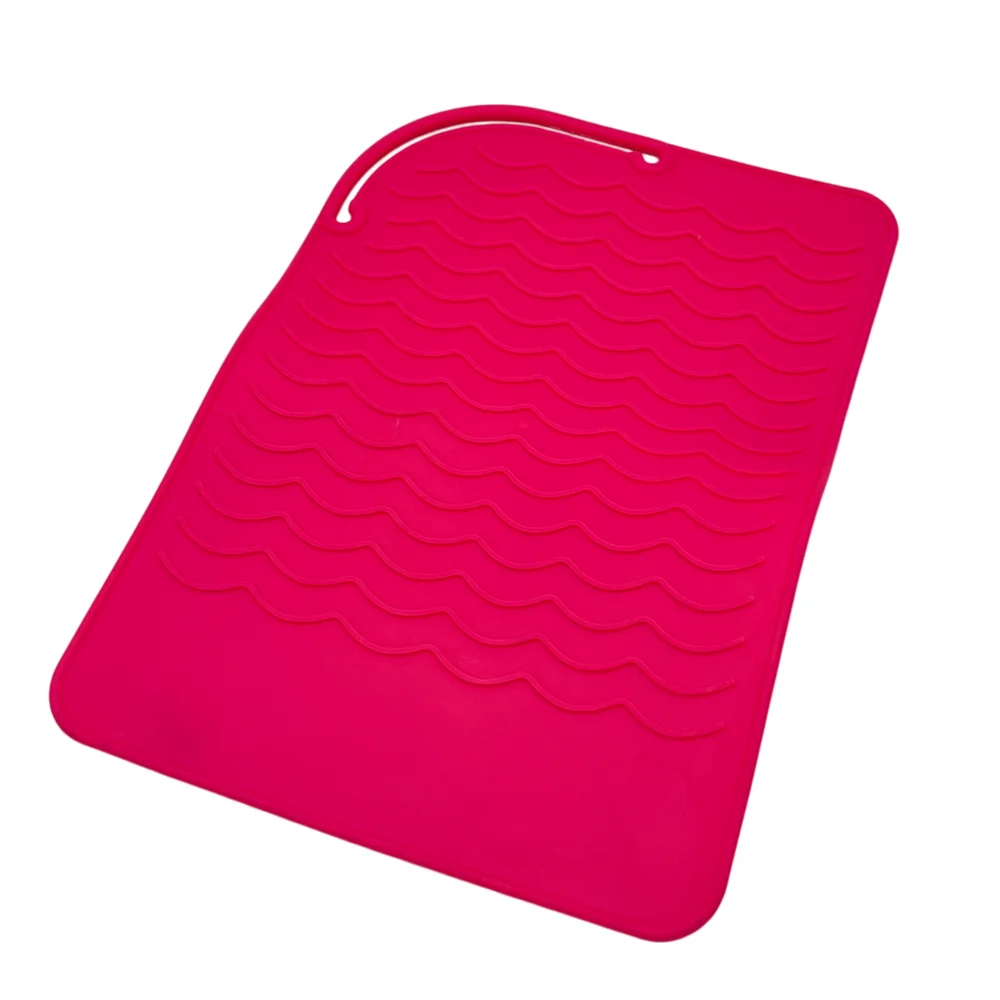 22*16*0.2cm Silicone Heat Resistant Mat Portable Travel Hot Tools Pad Cover for Curling Iron, Flat Iron Hair Straightener