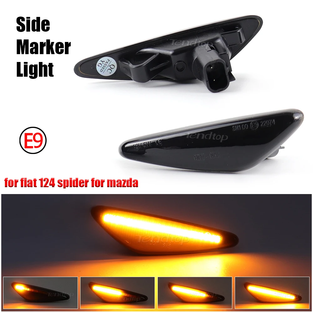 Dynamic Scroll Turn Signal Light Side Marker Lamp For Mazda  MX5 RX-8 6 Atenza GH 5 Premacy Spider For Nissan Lafesta Fiat 124