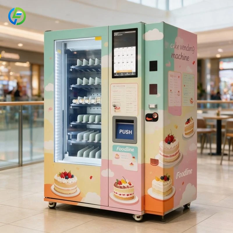 Touchscreen Frozen Food Vending Machine with Elevator & Side Door FL Customized Cake Vending Machine