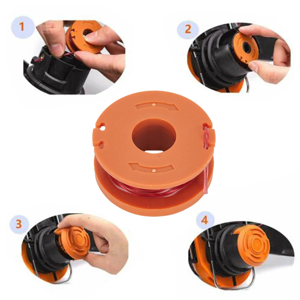 

WA0010 Trimmer Spool Line For Worx W/cap WA6531 GT WG154 WG155 WG163 WG175 Accessories For Worx WG154 High Quality